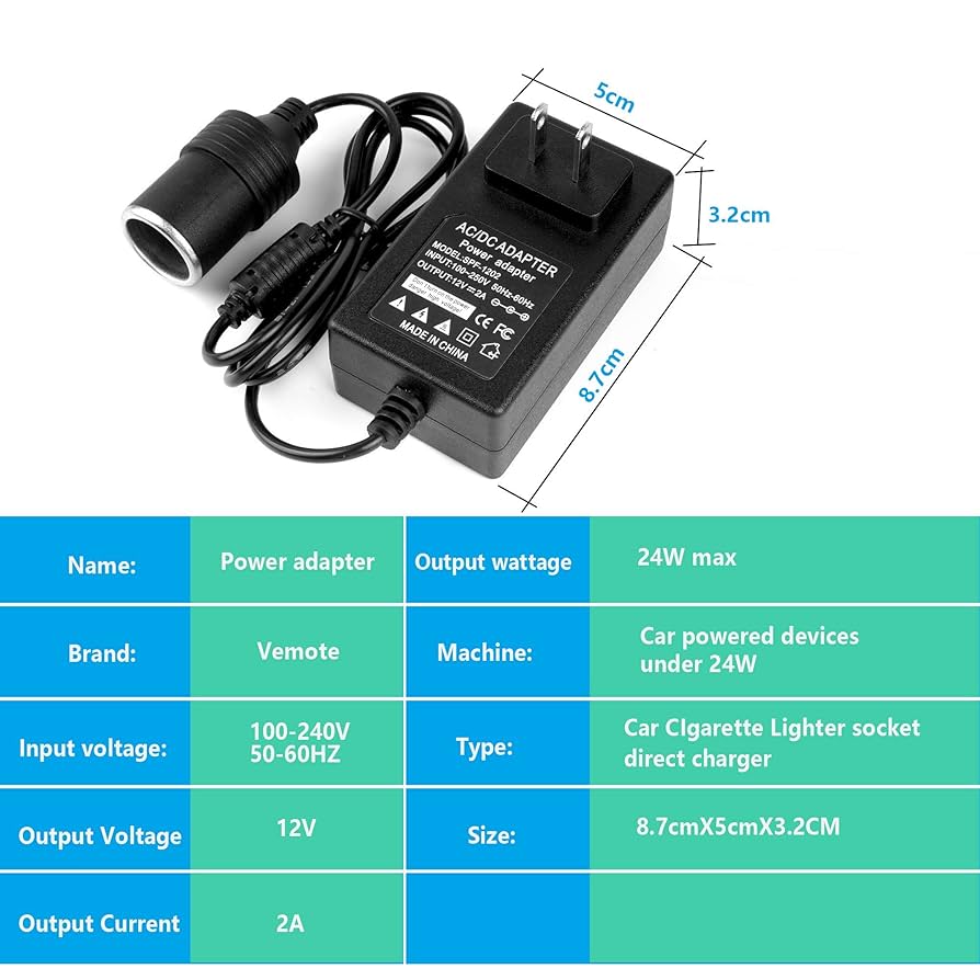 その他 Nerrcilo CAR ADAPTER Amazon.com: Car Charger 12V 12-Volt 24V 24-Volt Cigarette